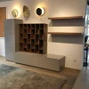 Ligne Roset Regale|Regalwand Book & Look Grau Holz Lackiert