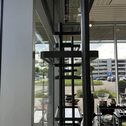 Molteni & C Regale|Regalwand Hector Rauchglas Mit Rahmen Zinnfarben