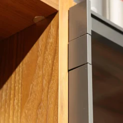 Presotto Regale|Regalwand Pari Und Dispari Korpus Nussbaum Canaletto Beidseitig Mit Glastüren Ohne Sofa