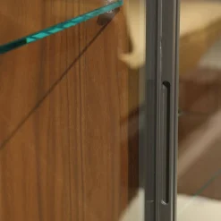 Presotto Regale|Regalwand Pari Und Dispari Korpus Nussbaum Canaletto Beidseitig Mit Glastüren Ohne Sofa