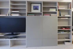 Interlübke Regale|Regalwand Studimo Lack Greige 08 Mattglas Optiwhite