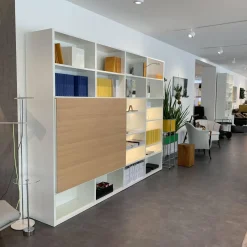 Interlübke Regale|Regalwand Studimo Lack Matt M03 Schneeweiß mit TV-Paneel