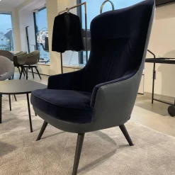 Walter Knoll Relaxsessel|Relaxsessel 375 / 377 Bezug Rücken Vintage 1437 Night Blue Sitz Harald 2 792 Ocean