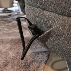 himolla Relaxsessel|Relaxsessel 7803 26 U Stoff 24 Q2 Emotion Vulkan Grau Sternfuß Edelstahloptik Mit Kopfteilverstellung Motorisch