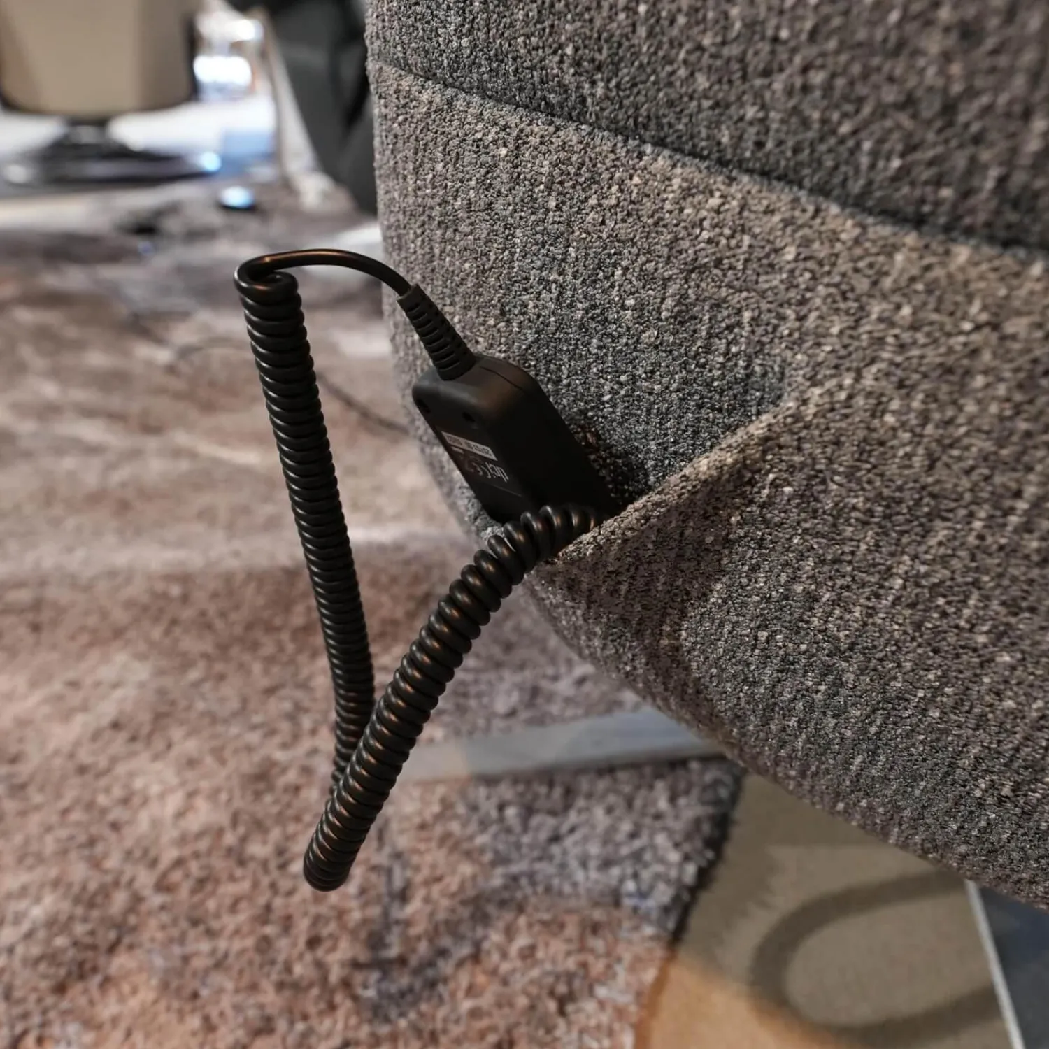 himolla Relaxsessel|Relaxsessel 7803 26 U Stoff 24 Q2 Emotion Vulkan Grau Sternfuß Edelstahloptik Mit Kopfteilverstellung Motorisch