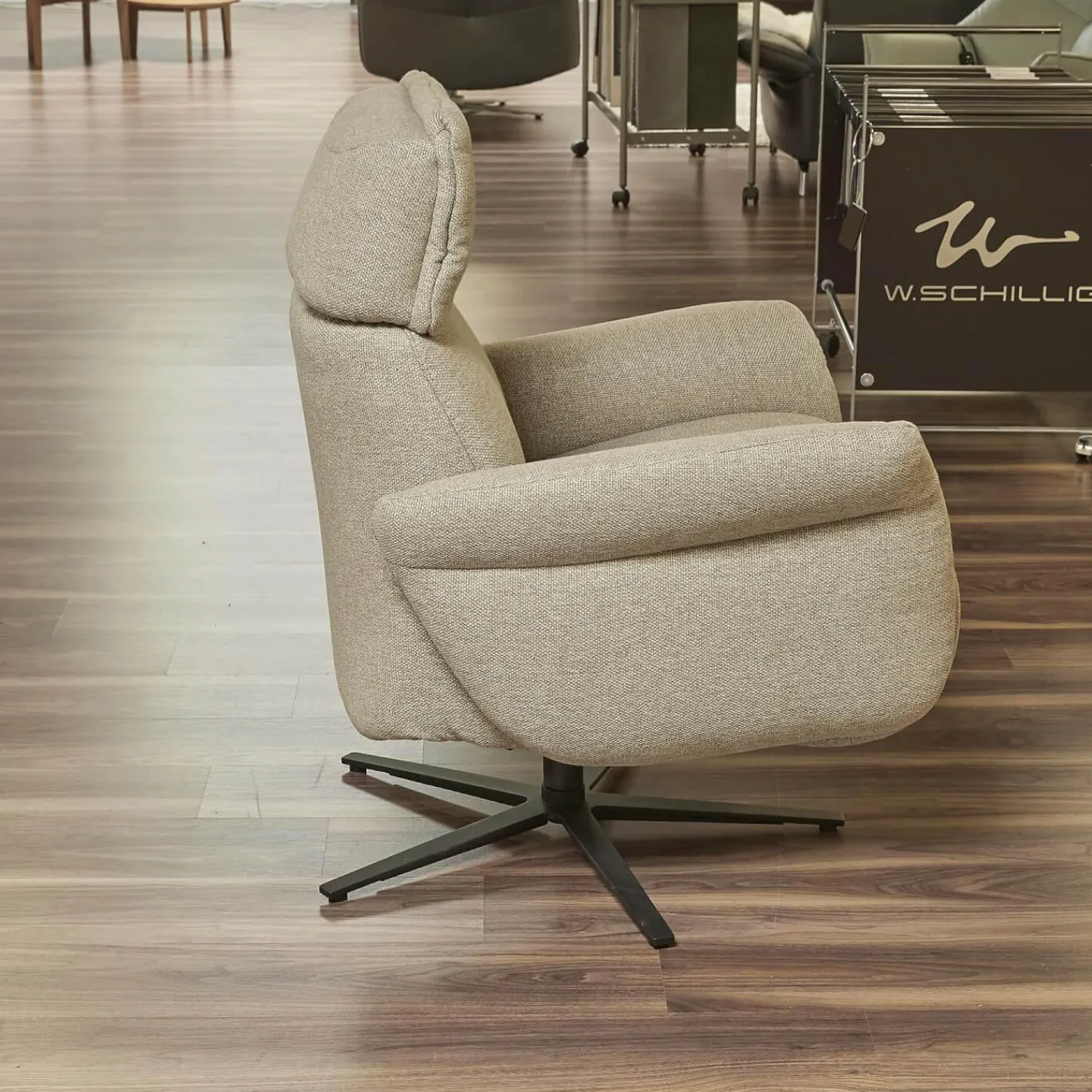 himolla Relaxsessel|Relaxsessel 7150 Easy Swing Stoff Bodyflux 8 Farn Sternfuß Pulverbeschichtet Anthrazit