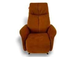 himolla Relaxsessel|Relaxsessel 7358 Easy Swing S Stoff Microfaser Nevada Cognac Braun Sternfuß Bronze Pulverbeschichtet