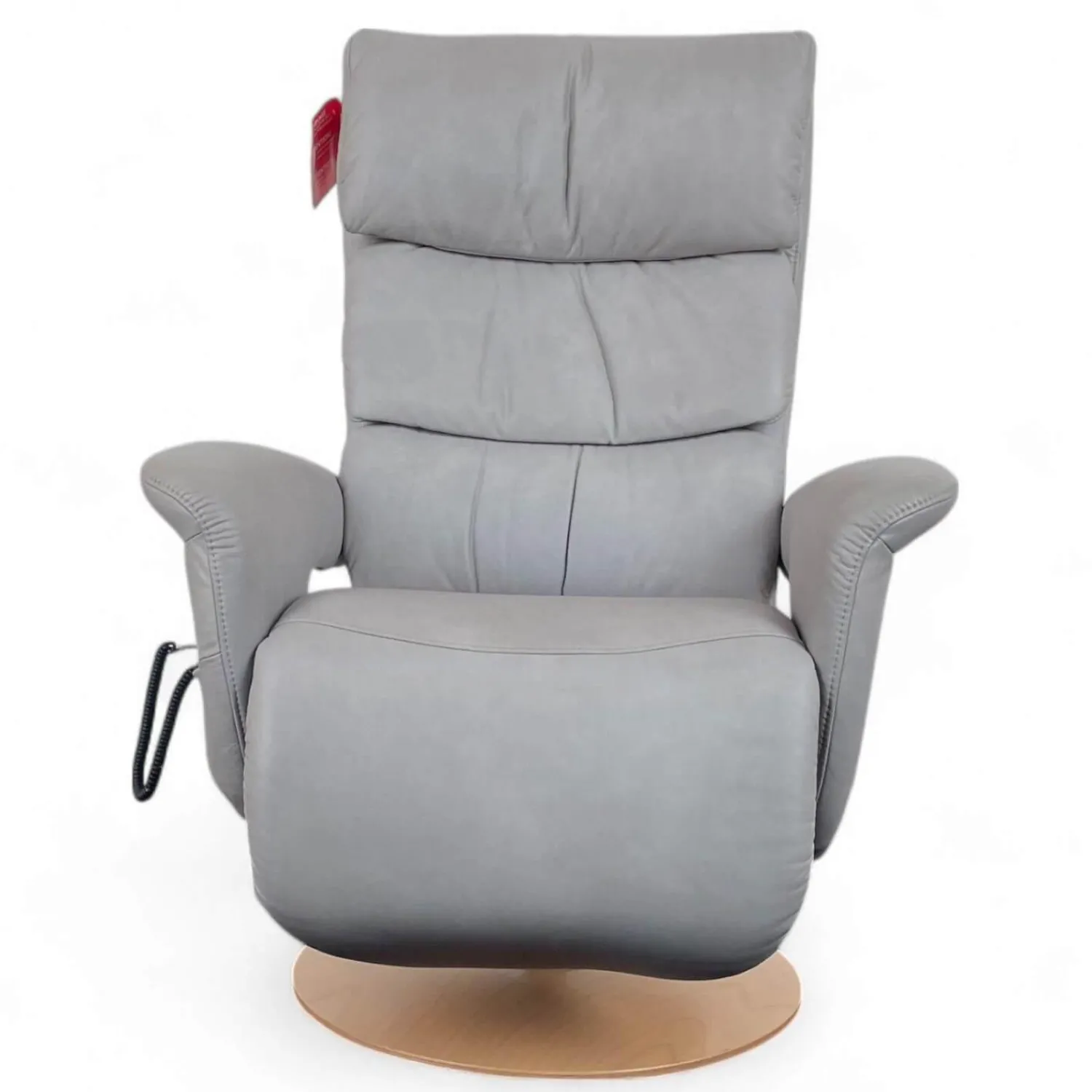 himolla Relaxsessel|Relaxsessel 7428 Easy Swing XL Nappe Leder 22 Soft Asche Grau Holzteller Buche 2 Motorig Mit Aufstehhilfe