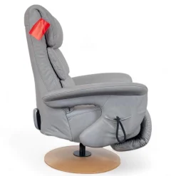 himolla Relaxsessel|Relaxsessel 7428 Easy Swing XL Nappe Leder 22 Soft Asche Grau Holzteller Buche 2 Motorig Mit Aufstehhilfe