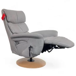 himolla Relaxsessel|Relaxsessel 7428 Easy Swing XL Nappe Leder 22 Soft Asche Grau Holzteller Buche 2 Motorig Mit Aufstehhilfe