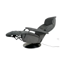himolla Relaxsessel|Relaxsessel 7050 Easyswing M Stoff Leeds Platin Grau Fuß Teller Edelstahloptik Mit Elektrischer Kopfteilverstellung