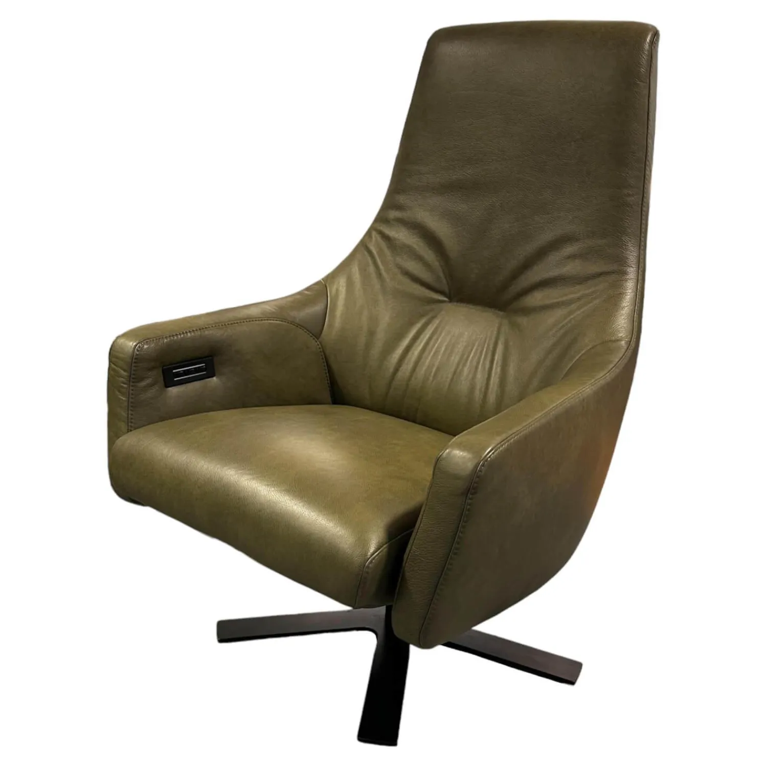 WK Wohnen Relaxsessel|Relaxsessel 683 Haily Lift Up Leder Polo 1102 Grün 5 Stern Fuß Stahl Schwarz Mit Aufstehhilfe