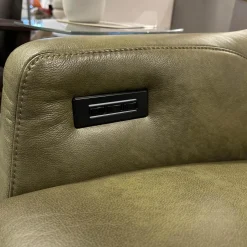 WK Wohnen Relaxsessel|Relaxsessel 683 Haily Lift Up Leder Polo 1102 Grün 5 Stern Fuß Stahl Schwarz Mit Aufstehhilfe