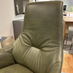 WK Wohnen Relaxsessel|Relaxsessel 683 Haily Lift Up Leder Polo 1102 Grün 5 Stern Fuß Stahl Schwarz Mit Aufstehhilfe