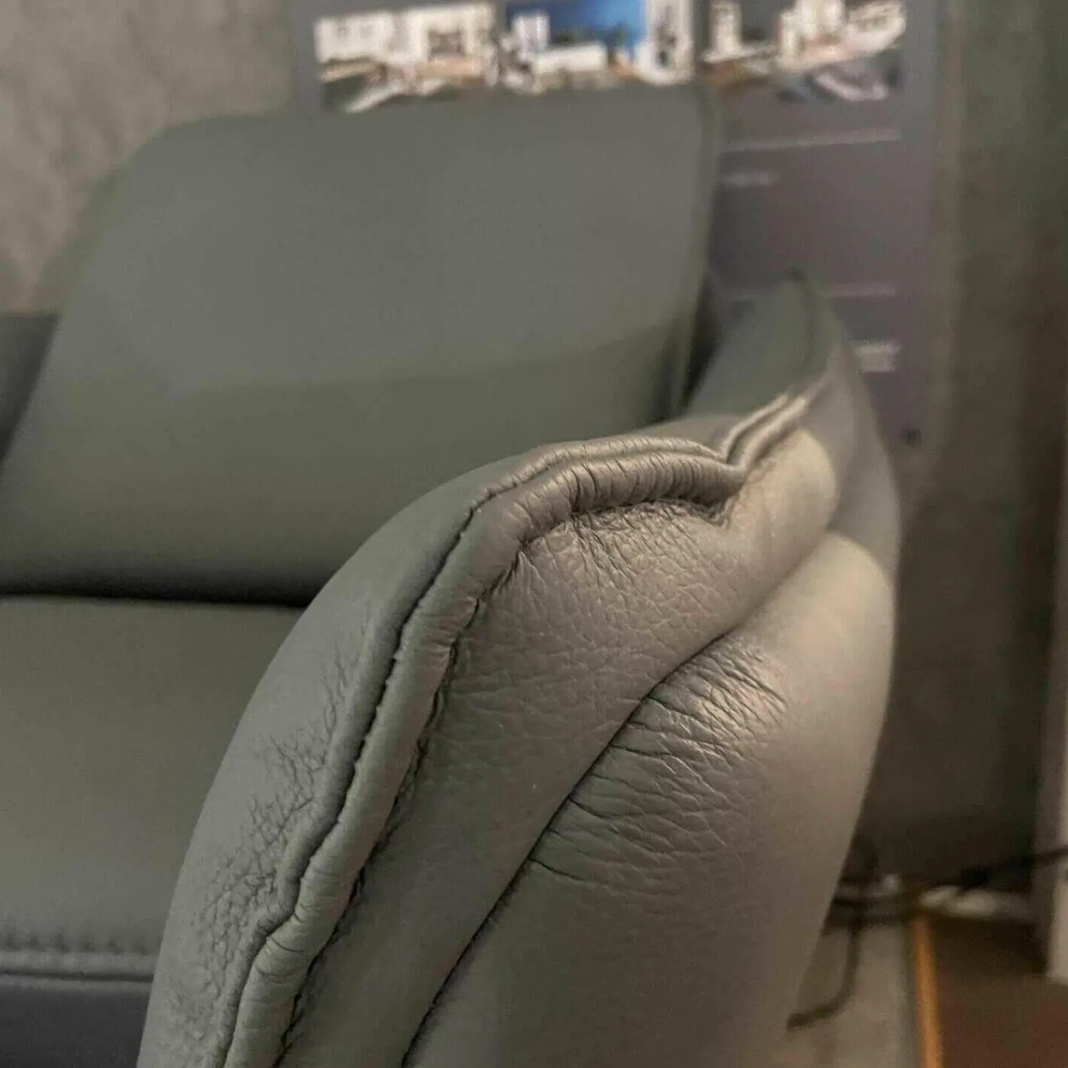 himolla Relaxsessel|Relax-Sessel 7169 Leder 24 Longlife Rustica Azuro Sternfuß Anthrazit