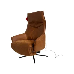 himolla Relaxsessel|Relaxsessel 7162 S Lounger Stoff 13 Nevada Cognac Braun Sternfuß Schwarz Inklusive Aufstehhilfe