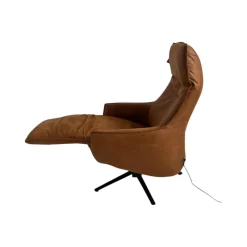 himolla Relaxsessel|Relaxsessel 7162 S Lounger Stoff 13 Nevada Cognac Braun Sternfuß Schwarz Inklusive Aufstehhilfe