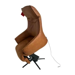 himolla Relaxsessel|Relaxsessel 7162 S Lounger Stoff 13 Nevada Cognac Braun Sternfuß Schwarz Inklusive Aufstehhilfe