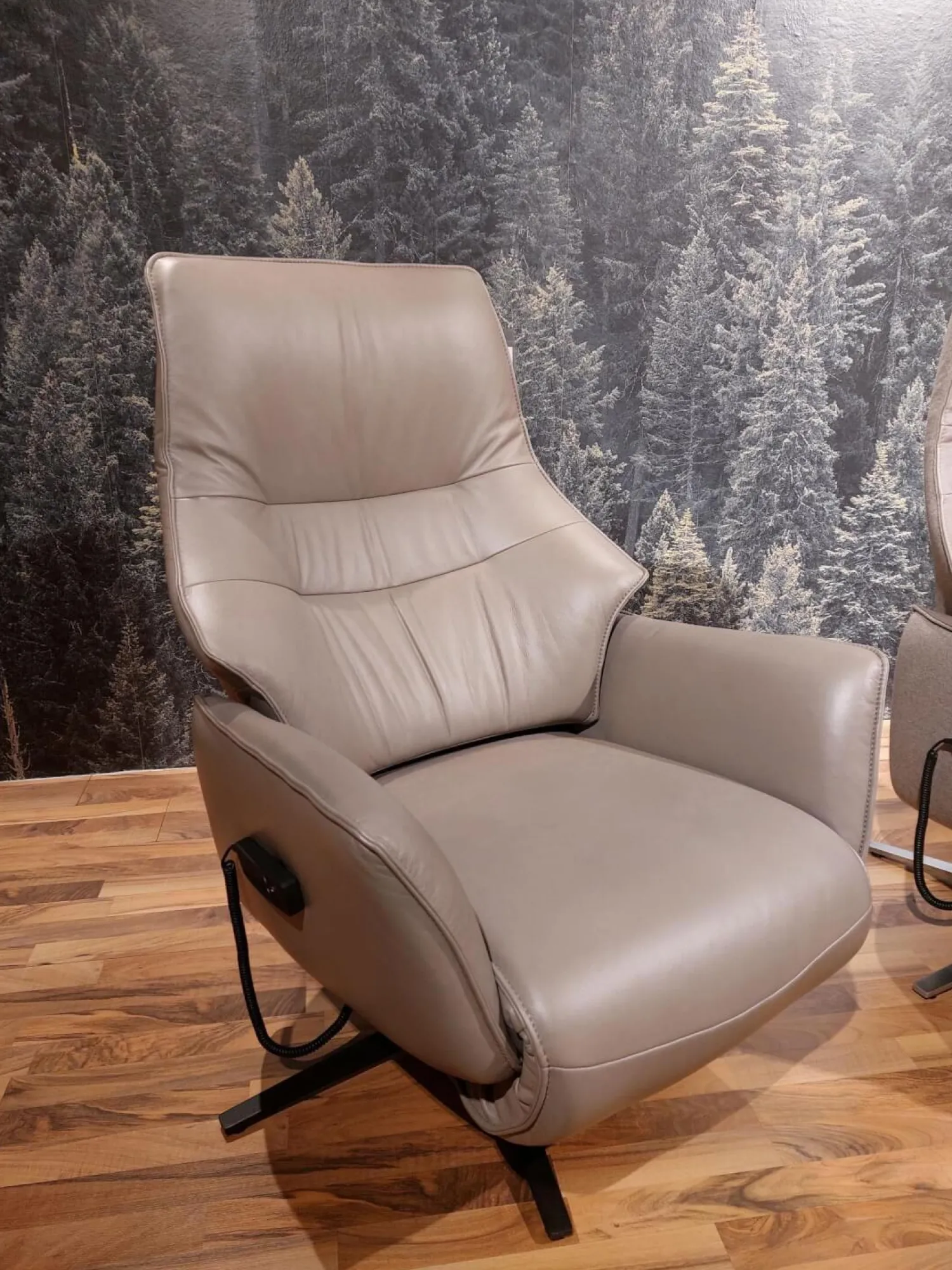 himolla Relaxsessel|Relaxsessel 7905 Type 46V Leder Soft Nappa Shadow Grau Sternfuß Stahl Anthrazit Mit Verstellung 1 Motorisch