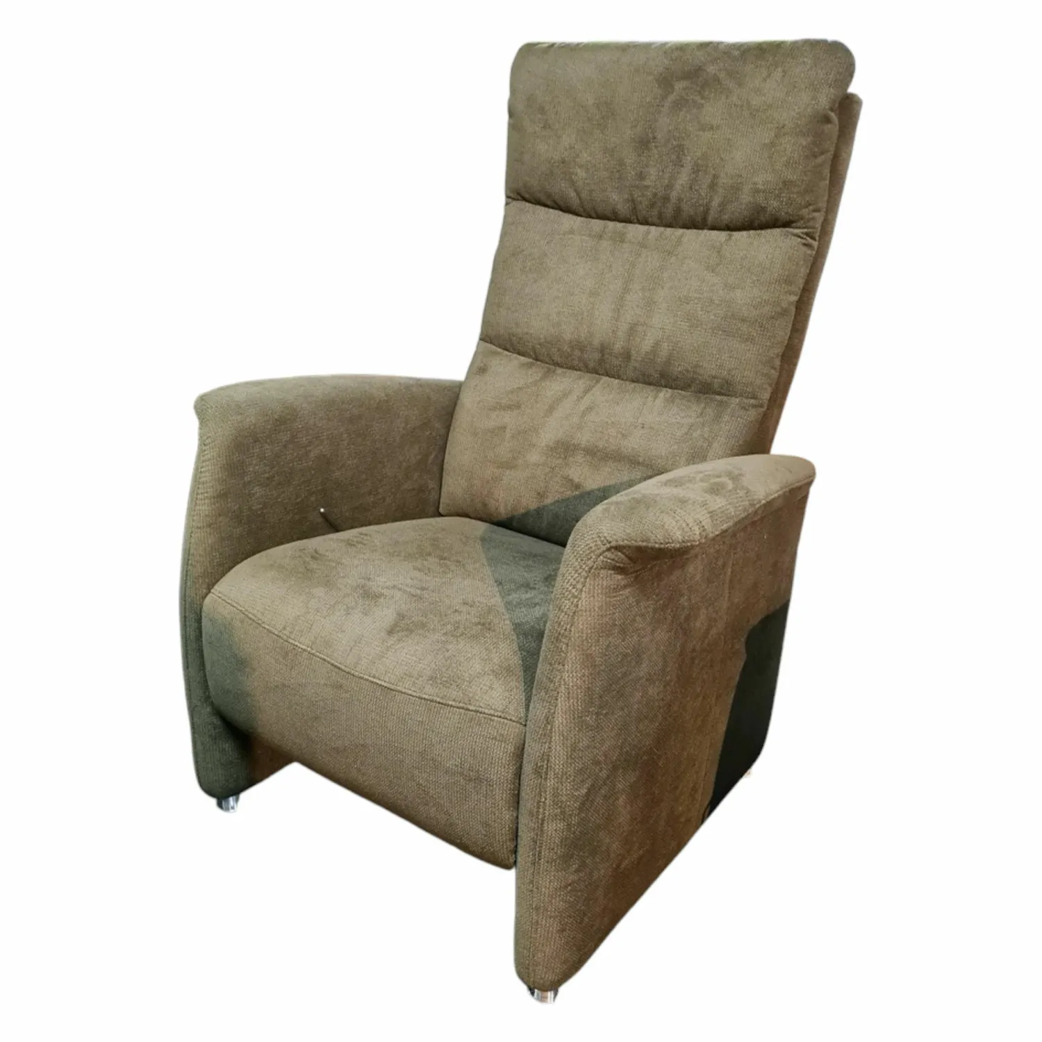 DFM Relaxsessel|Relaxsessel Baccara Small Stoff Regain 156 Hunter Grün Füße Chrom