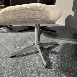 Conform Relaxsessel|Relaxsessel Beyoung Stoff Mercedes 1429 03 Cream Creme Fuß Aluminium Inklusive Hocker