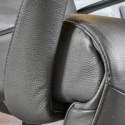 Jori Relaxsessel|Relaxsessel Bolero Mini Leder Schwarz Gestell Silber