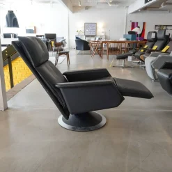 Berg Furniture Relaxsessel|Relaxsessel Ceto Leder Schwarz Gestell Edelstahlring Und Schwarzes Leder Manuell Verstellbar