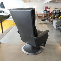 Berg Furniture Relaxsessel|Relaxsessel Ceto Leder Schwarz Gestell Edelstahlring Und Schwarzes Leder Manuell Verstellbar