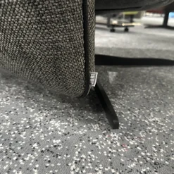 Jori Relaxsessel|Relaxsessel Cosy Ghost JR 7790 Stoff Giada C096 3 Blau Grau Meliert 4 Sternfuß Gewellt Matt Schwarz Lackiert