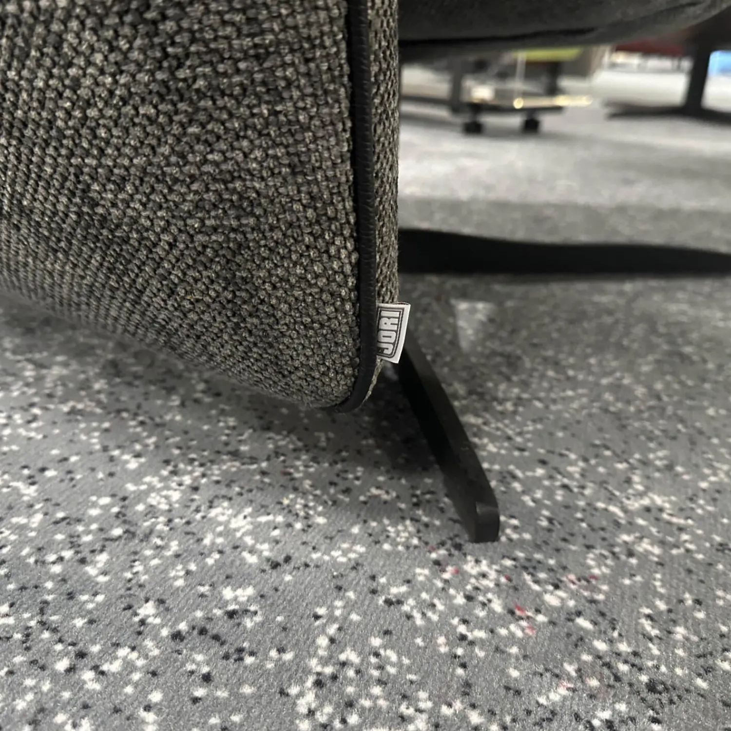 Jori Relaxsessel|Relaxsessel Cosy Ghost JR 7790 Stoff Giada C096 3 Blau Grau Meliert 4 Sternfuß Gewellt Matt Schwarz Lackiert