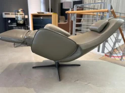 Jori Relaxsessel|Relaxsessel Cosy Ghost Leder Lipano Olivia Braun grün mit Verstellfunktion