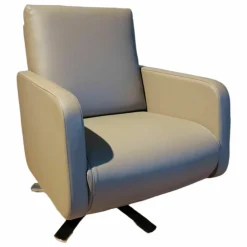 Strässle Relaxsessel|Relaxsessel Cubo Beige Leder Natura 70134 Lehm Beige Gestell Drahtkufen