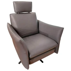 himolla Relaxsessel|Relaxsessel Cumurex 7916 Leder Longlife Aqua Grau Blau Sternfuß Stahl Anthrazit Mit Manuellen Verstellungen