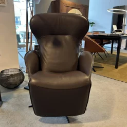 Jori Relaxsessel|Relaxsessel Daydreamer JR 7450 Leder Lipando Fondente Braun 4 Stern Fuß Gewellt Schwarz Stufenlos Verstellbar