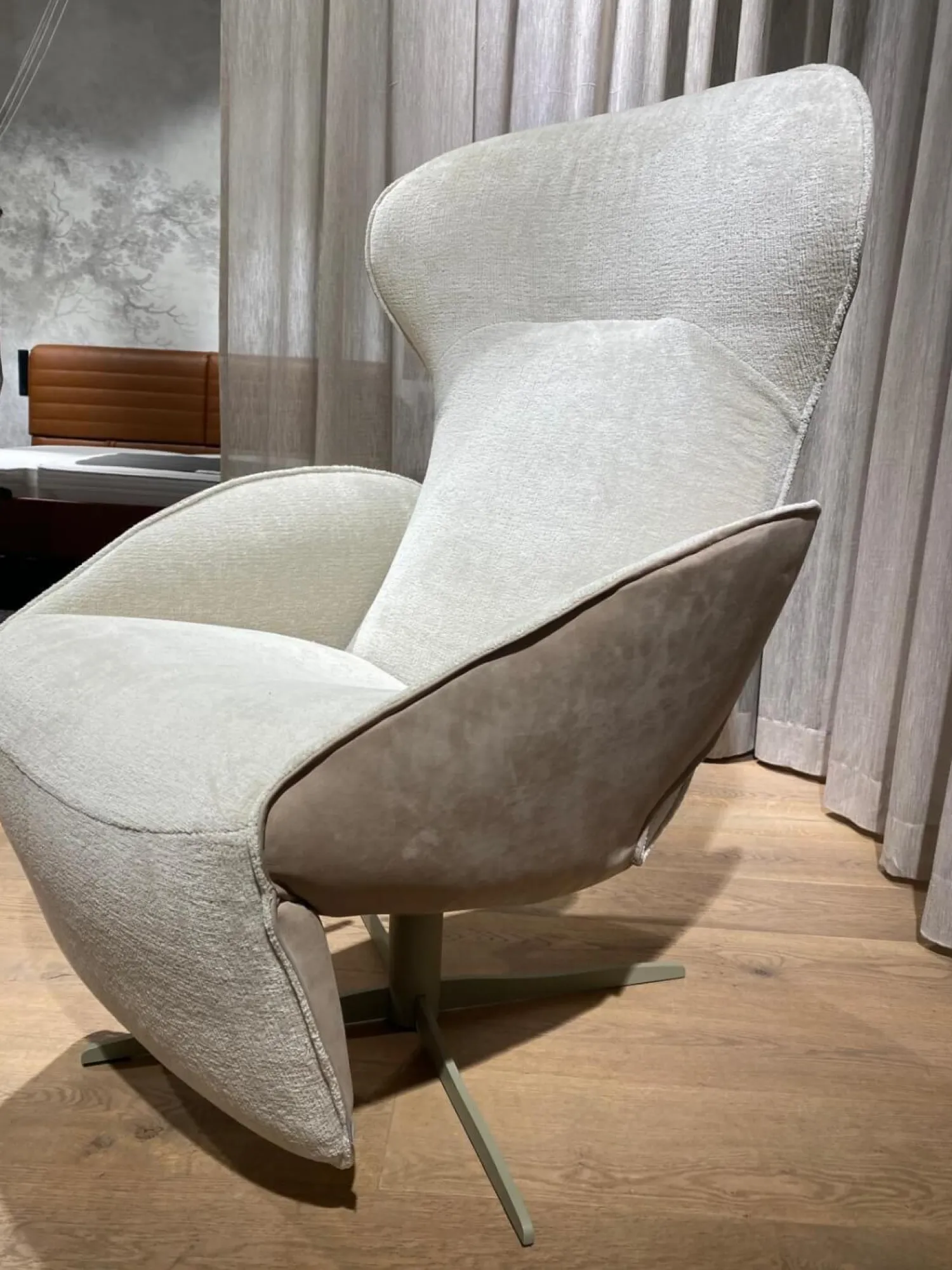 Jori Relaxsessel|Relaxsessel Daydreamer Medi Stoff F2a Leder Nubuck Cream Grau Beige Mono-Move