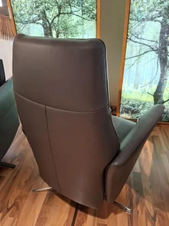 Global Relaxsessel|Relaxsessel Trona S Leder WM Antraciet Anthrazit Kreuzfuß Chrom