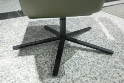 FSM Relaxsessel|Relaxsessel Hardy Leder 24 Select 156 Olivgrün Gestell Schwarz Seidenmatt Beschichtet