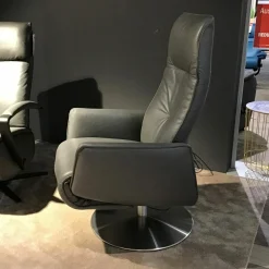 himolla Loungesessel|Relaxsessel|Relaxsessel Horgau S-Lounger L Leder Moor Grau mit Relaxfunktion