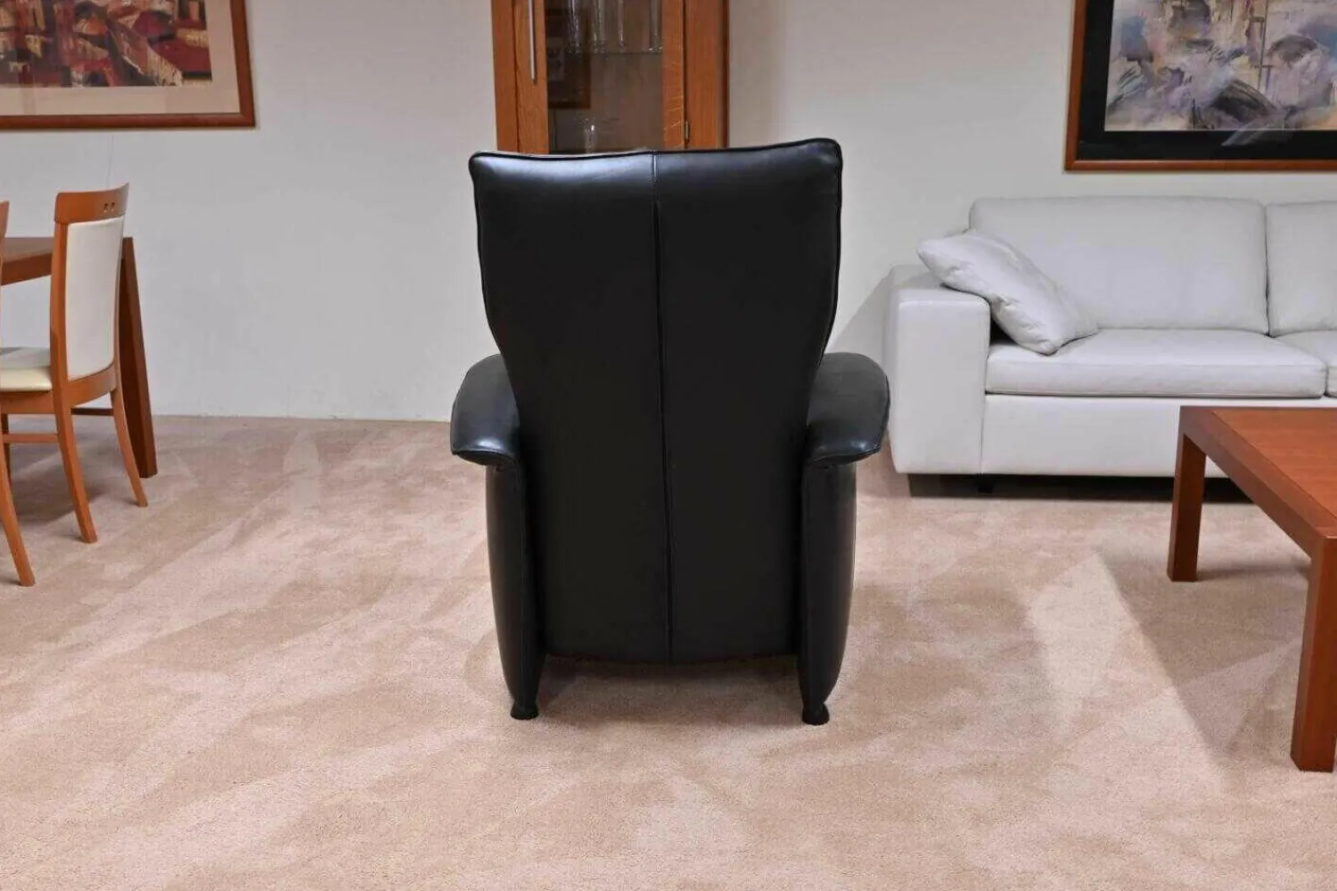 Gealux Relaxsessel|Relaxsessel Leder Sattle Schwarz