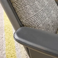 Bielefelder Werkstätten Relaxsessel|Relaxsessel Legend Leder Normandie Schwarz Stoff Scott 191 Grau