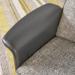 Bielefelder Werkstätten Relaxsessel|Relaxsessel Legend Leder Normandie Schwarz Stoff Scott 191 Grau