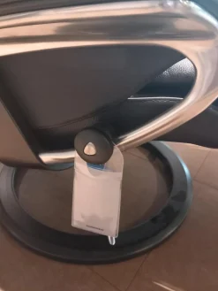 Stressless Relaxsessel|Relaxsessel Magic S Leder Noblesse Black Schwarz Gestell Signature Holz Schwarz Metall Matt Inklusive Hocker