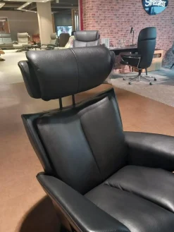 Stressless Relaxsessel|Relaxsessel Magic S Leder Noblesse Black Schwarz Gestell Signature Holz Schwarz Metall Matt Inklusive Hocker