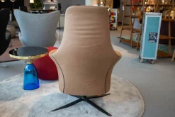 Montis Loungesessel|Relaxsessel|Relaxsessel Marvin Leder Country Ton Hellbraun Gestell Schwarz