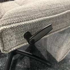 Jori Relaxsessel|Relaxsessel Mensana JR 7260 Mono Move Medi Stoff Dodo C0207 Creme Hellgrau Meliert 5 Sternfuß Dunkelgrau Lackiert