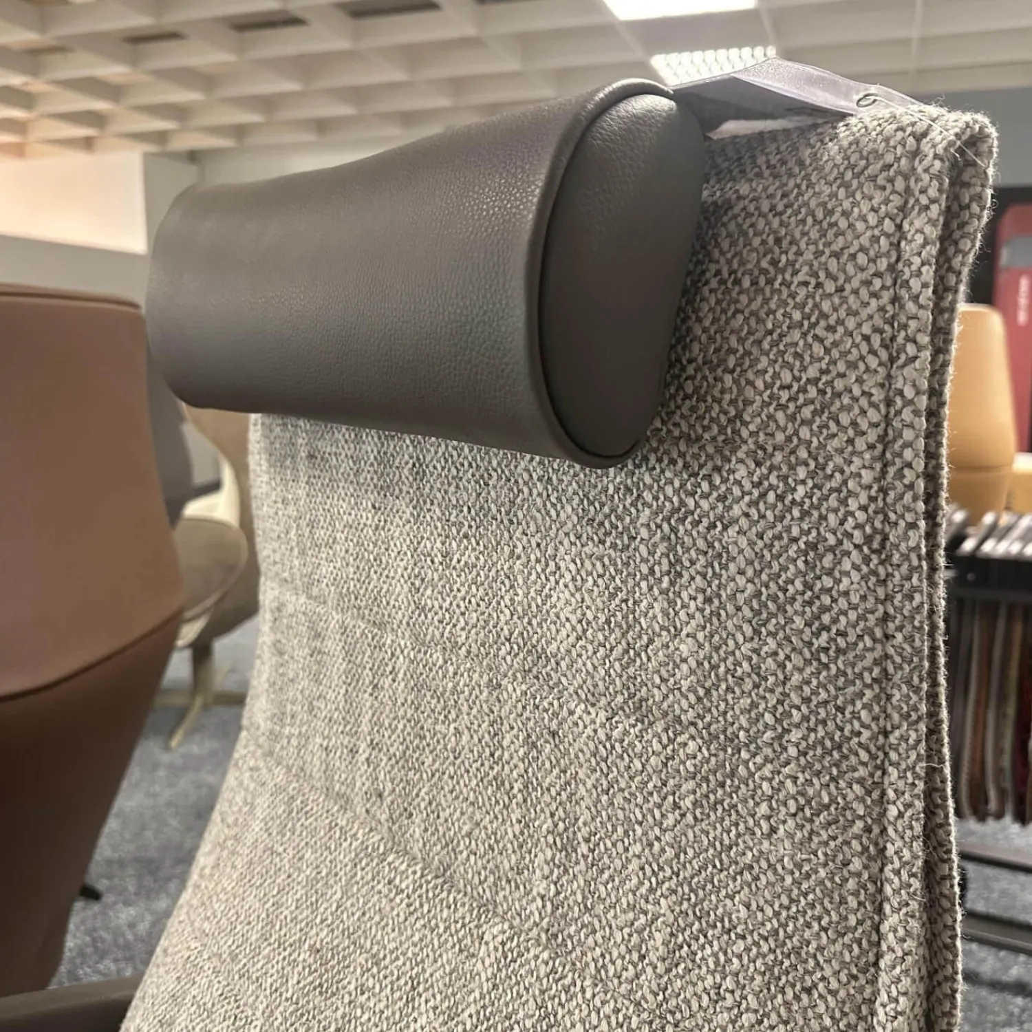 Jori Relaxsessel|Relaxsessel Mensana JR 7260 Mono Move Medi Stoff Dodo C0207 Creme Hellgrau Meliert 5 Sternfuß Dunkelgrau Lackiert