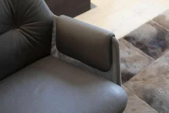 Intertime Relaxsessel|Relaxsessel Mesh Leder Anilina Terra Gestell Chrom mit Relaxfunktion