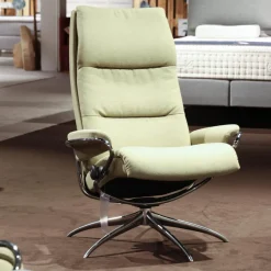 Stressless Relaxsessel|Relaxsessel Mit Hocker Tokyo Stoff Calido 579 Light Green Hellgrün Gestell Star 40 Alu