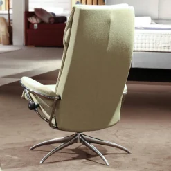 Stressless Relaxsessel|Relaxsessel Mit Hocker Tokyo Stoff Calido 579 Light Green Hellgrün Gestell Star 40 Alu
