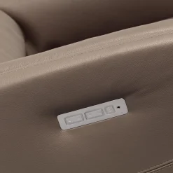 Puhlmann Relaxsessel|Relaxsessel Montreal Bezug Leder Dea 1281 Anthrazit Sternfuß Aluminium Matt Inklusive Akku